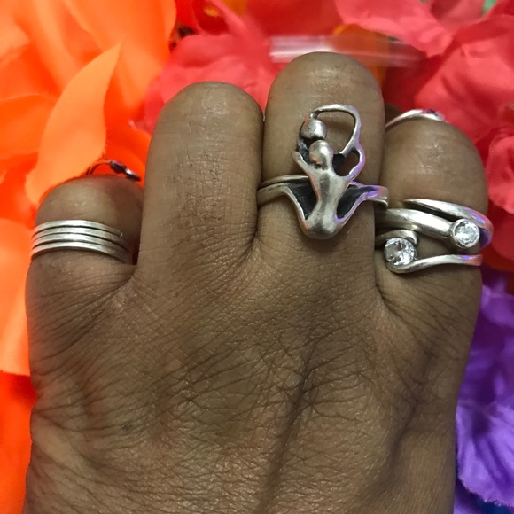 Ballet Dancing 925 Stamped Sterling Silver Ring Sz 10 1/2 - Picture 13 of 16